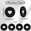 50Pcs Flat Round Heart Acrylic Loose Leaf Ring Round Binder Discs DIY-CP0012-14-2