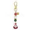Christmas Santa Claus & Deer Handmade Glass Seed Beads Pendant Decorations HJEW-MZ00068-3