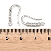 Brass Rhinestone Earring Hooks KK-C261-01B-P-3