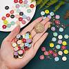 120Pcs 12 Colors Golden Plated Alloy Charms ENAM-SZ0001-64S-4