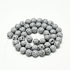 Electroplate Natural Lava Rock Beads Strands G-T058-03I-6MM-2