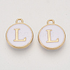 Golden Plated Alloy Enamel Charms sgENAM-SZ0001-25A-L-1