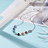 7Pcs 7 Style Natural Mixed Gemstone Beaded Pendant Necklace with Alloy 7 Chakra NJEW-JN03889-5