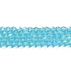 Transparent Electroplate Glass Beads Strands GLAA-F029-2mm-D20-1