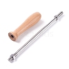 Hot Burning Brass Straight Handle and Wood Handle Sets DIY-WH0171-03P-2