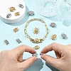 4Pcs 4Styles Brass Hollow Box Clasps KK-YW0004-49-5