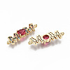 Brass Micro Pave Colorful Cubic Zirconia Links Connectors ZIRC-S067-222-NF-2