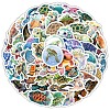 100Pcs Turtle PVC Waterproof Sticker Labels PW-WG22847-01-4