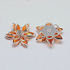 Acrylic Rhinestone Flower Flat Back Cabochons GACR-R016-03-2