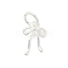 925 Sterling Silver Bowknot Charms with Jump Rings STER-M021-01S-02-1