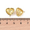 Brass with Cubic Zirconia Stud Earrings Findings KK-B087-10G-3
