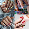Stainless Steel DIY Nail Art Templates MRMJ-WH0092-026-7