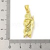 Priest Rack Plating Brass Micro Pave Cubic Zirconia Pendants KK-G513-90G-3