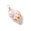 9Pcs Natural Shell Pendants PALLOY-JF03226-5