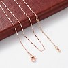 Brass Link Chain Necklaces for Women NJEW-D302-35RG-1