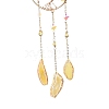 Natural Citrine Chips Beaded Moon Hanging Sun Catchers HJEW-M004-07-3