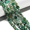 Natural Green Onyx Agate(Dyed & Heated) Beads Strands G-P497-01C-30-2