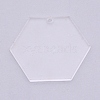 Transparent Acrylic Big Pendants TACR-WH0001-36B-1