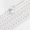 Iron Rolo Chains Necklace Making MAK-R015-45cm-S-1