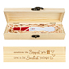 Rectangle Wooden Pregnancy Test Keepsake Box with Lock CON-WH0103-002-1