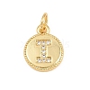Brass Micro Pave Clear Cubic Zirconia Charms CU-CBA56CE-12G-I-1