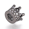 Brass Micro Pave Cubic Zirconia Beads ZIRC-G166-39B-2