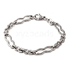 Tarnish Resistant 304 Stainless Steel Link Chain Bracelets BJEW-B078-95P-1