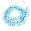 Anti-Tarnish Electroplate Glass Beads Strands GLAA-T025-8mm-19H-2