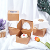 Olycraft 36Pcs 4 Style Square Kraft Paper Candy Boxes CON-OC0001-42-5