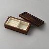 Portable Mini Walnut Wood Jewelry Ring Storage Boxes with Magnetic Lid AJEW-WH0816-504-2