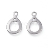 201 Stainless Steel  2-Loop Link Pendants STAS-L232-085P-1