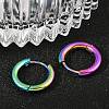 202 Stainless Steel Huggie Hoop Earrings EJEW-F111A-14mm-RC-3