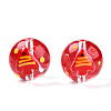 Transparent Handmade Lampwork Beads LAMP-T011-30B-3