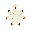 Christmas Theme Spray Painted Alloy Enamel Pendants X-ENAM-Z020-01F-1