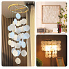 90Pcs 3 Styles Natural Capiz Shell Disc Connector Charms BSHE-MB0001-01-10