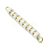 Natural Howlite & Electroplated Synthetic Non-magnetic Hematite Heishi Connector Charms PALLOY-JF03291-03-4