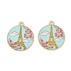 Alloy Enamel Pendants ENAM-V001-02E-G-1