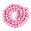 Dyed Synthetic Fossil Beads Strands G-T139-6mm-66C-3