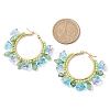 Glass Hoop Earrings EJEW-TA00589-4