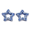 Star Shape Polymer Clay Rhinestone Beads CLAY-NH0001-06H-1