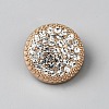 1-Hole Alloy Rhinestone Buttons BUTT-WH0020-69G-1