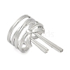 304 Stainless Steel Open Cuff Rings for Women RJEW-U060-01M-P-2