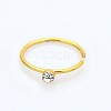40Pcs 316L Surgical Stainless Steel Rhinestone Hoop Nose Rings AJEW-P001-04-2
