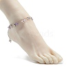 Natural & Synthetic Gemstone Anklets AJEW-AN00512-6