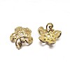 Real 18K Gold Plated 5-Petal 925 Sterling Silver Bead Caps STER-M100-17-2