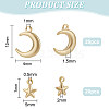 HOBBIESAY 40Pcs 2 Style Brass Charms KK-HY0001-95-2