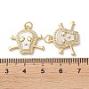 Brass Micro Pave Cubic Zirconia Pendants KK-B083-05G-3