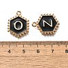 Alloy Black Enamel Pendants ENAM-K075-03B-G-3