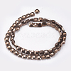 Electroplated Non-magnetic Synthetic Hematite Beads G-P367-E01-2