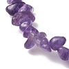 Natural Amethyst Chips Beads Stretch Bracelets BJEW-JB11245-02-4